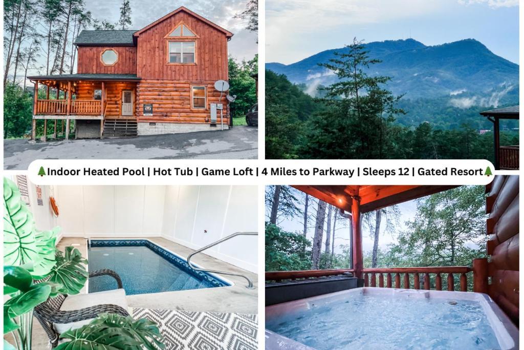 Indoor Heated Pool Hot Tub Cabin Sevierville Exterior photo